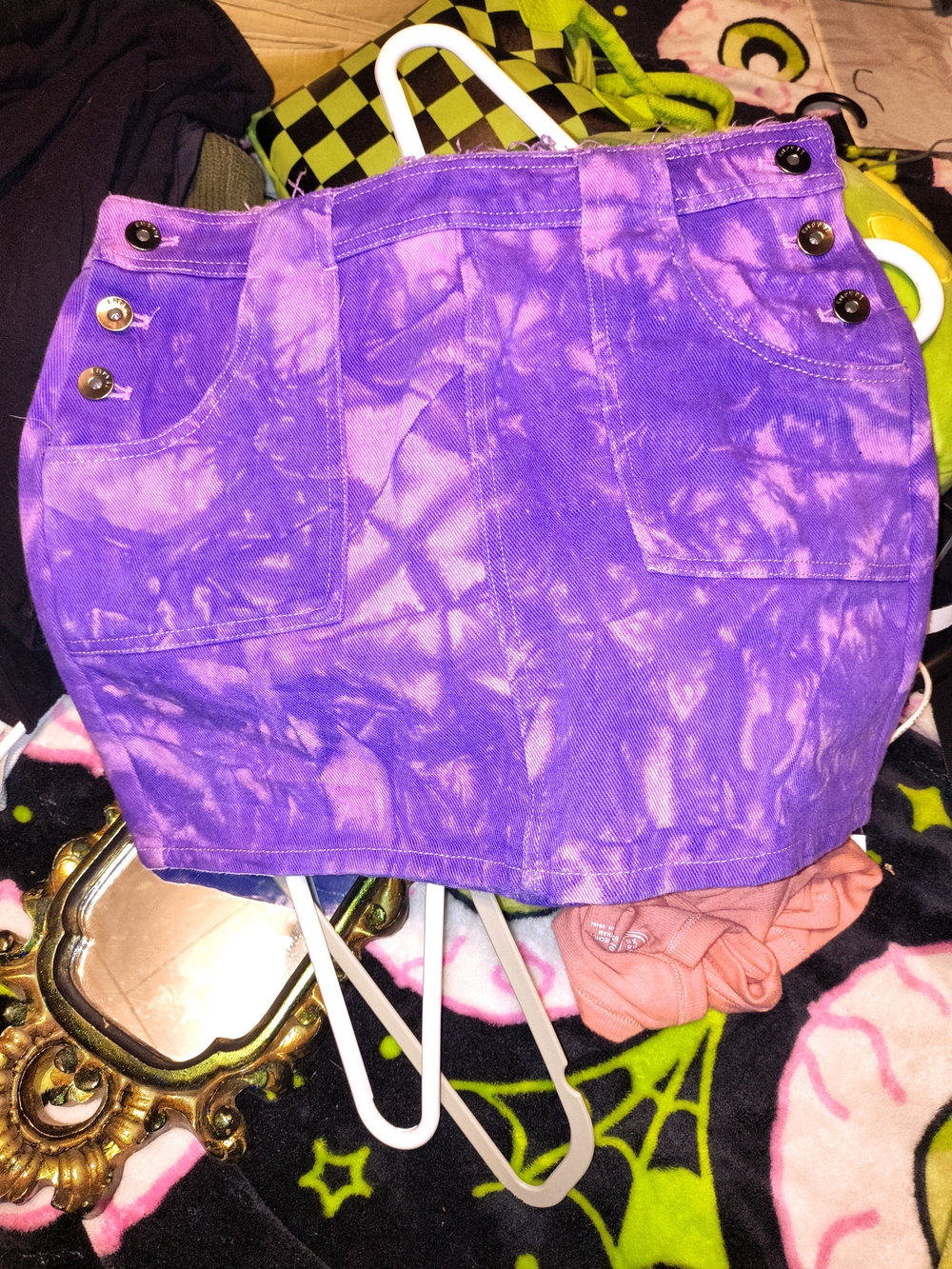 Empyre Purple Tie-Dye Mini Skirt